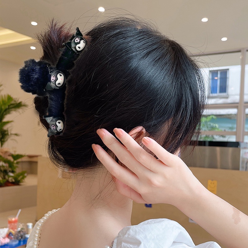 Kẹp Tóc Phối Lông Thời Trang Xinh Xắn Cho Nữ