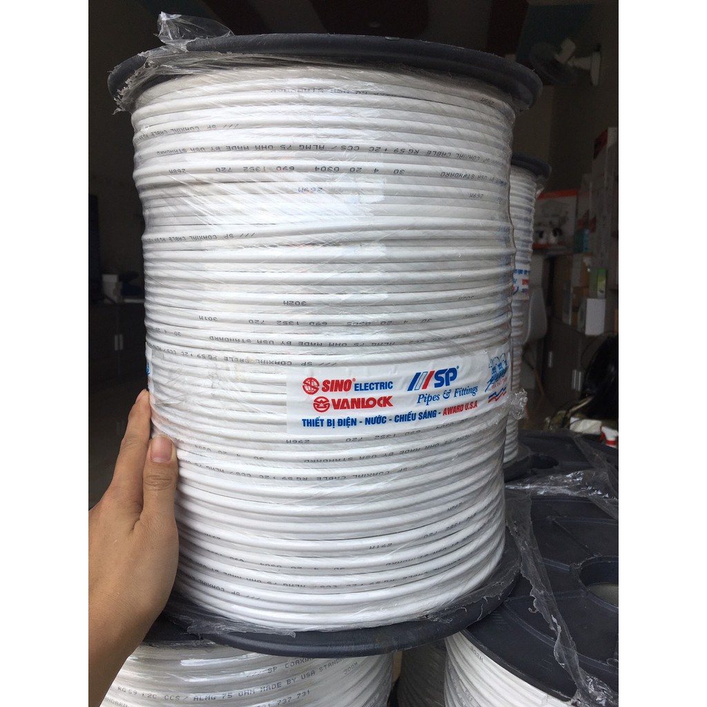 Cáp tín hiệu camera - Cáp đồng trục liền nguồn Sino RG59 + 2C hợp kim (305m) | BigBuy360 - bigbuy360.vn