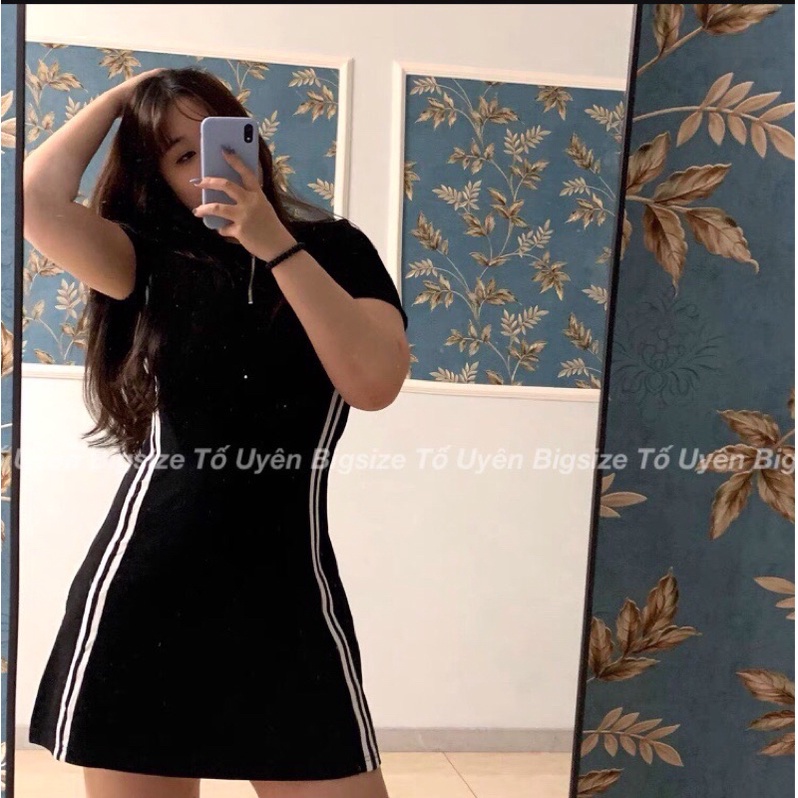 (T.U Bigsize 50-80kg) Váy Tenis Dáng A Cổ Tròn, Lé Sọc Phong Cách Trẻ Trung | BigBuy360 - bigbuy360.vn