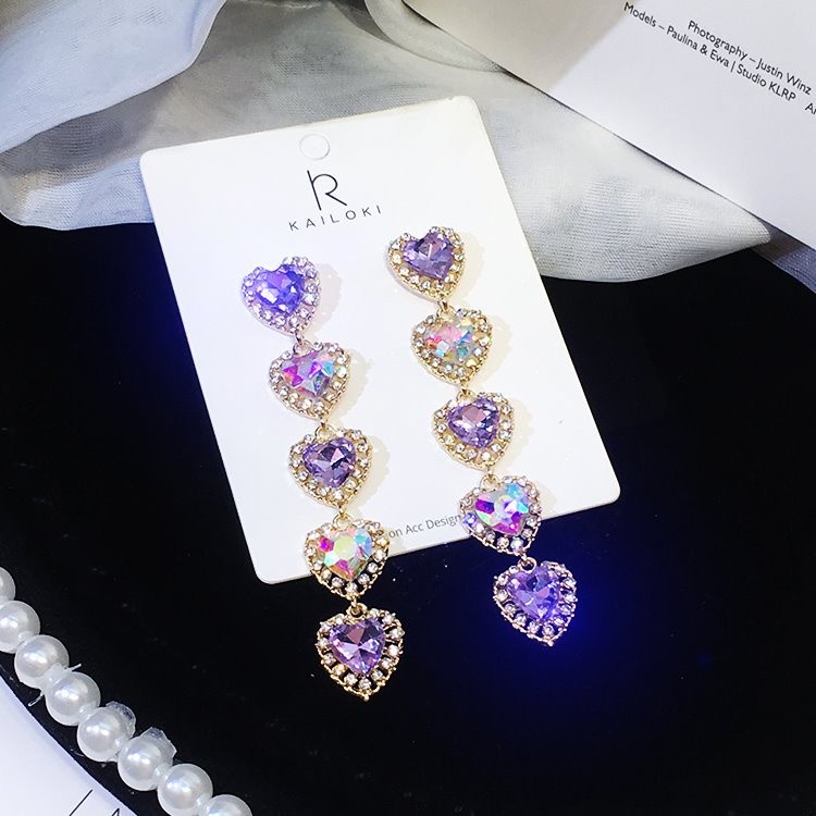 Bông Tai Hình Hoa Đính Đá Zircon Lớn Lấp Lánh Dễ Thương Cho Nữ