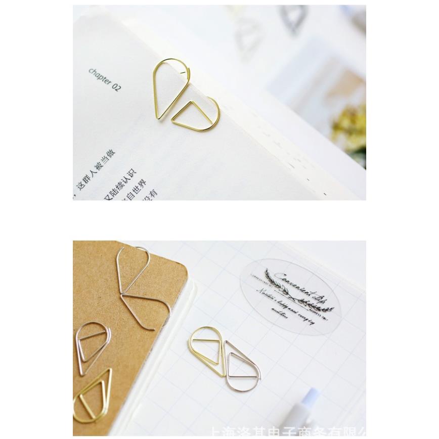 Kẹp giấy KOGANO kim kẹp giấy kiêm bookmark sổ kim loại họa tiết đáng yêu nhiều màu tiện dụng SC-001345