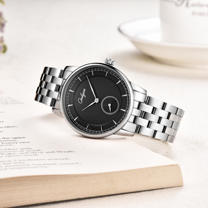 Đồng hồ Onlyou Nam 83030GB Dây thép không gỉ 40mm