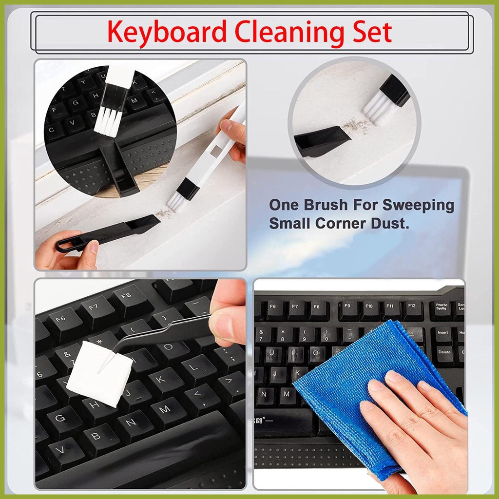 Dụng Cụ Làm Sạch Bàn Phím Máy Tính Kèm Chổi Quét Bụi Và Khăn Lau Điện Tử tamvn tamvn