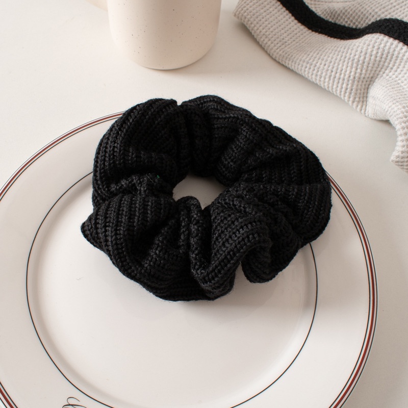 Ahellogirl Dây Buộc Tóc Vải Len Màu Kẹo Ngọt Hình Tròn Lớn Thời Trang Mùa Thu Mới 2022