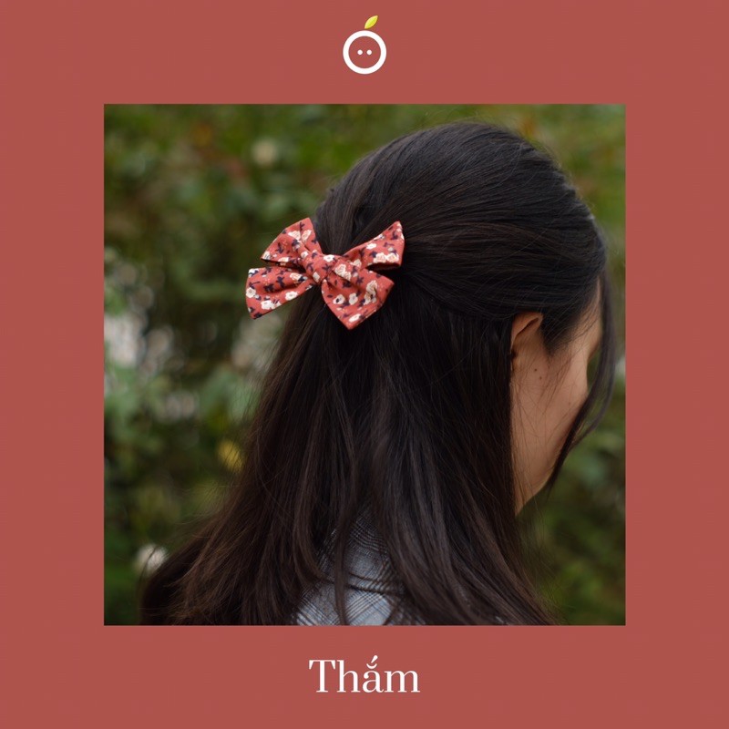 Ví Handmade "𝐓𝐡𝐚̆́𝐦" chất liệu Kate Thô Hàn/Họa tiết Hoa nhí/Phong cách Vintage/Nhỏ gọn, đựng được CMND, thẻ ATM