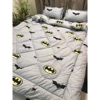 Bộ chăn ga phao 5 món -bátman