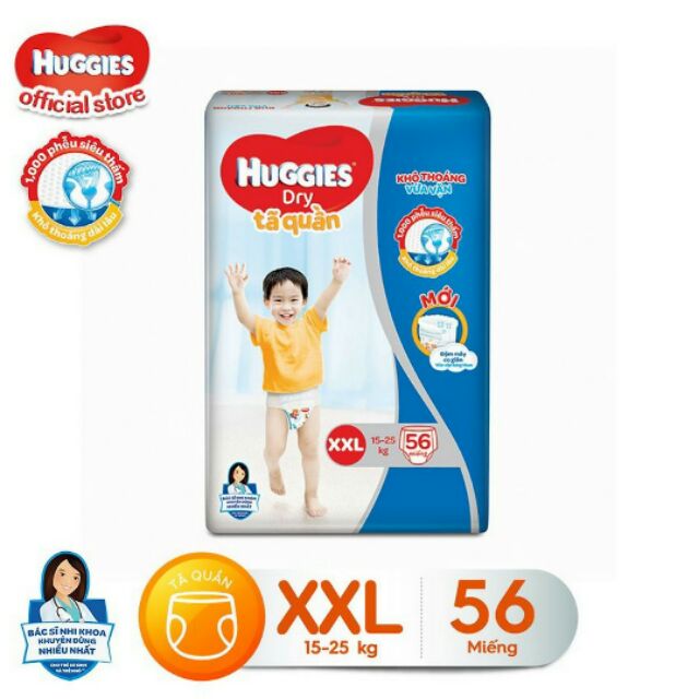 Tã quần Huggies XXL 56 miếng ( 15 - 25kg)