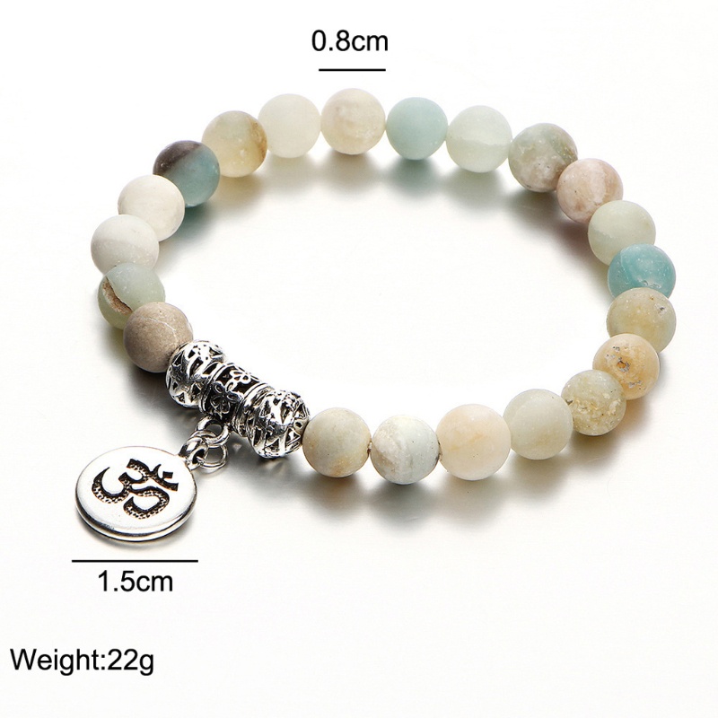 seng Mala Amazonite Bead Bracelet For Yoga Buddhist Rosary Prayer Agate Jade Jewelry