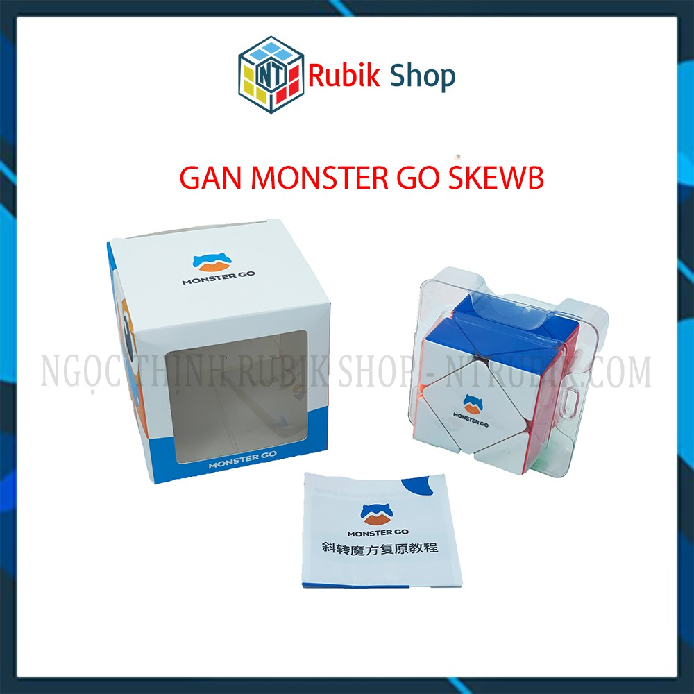 [Siêu hót Gan Monster Go] Rubik Biến thể 6 mặt GAN monster go Skewb Stickerless