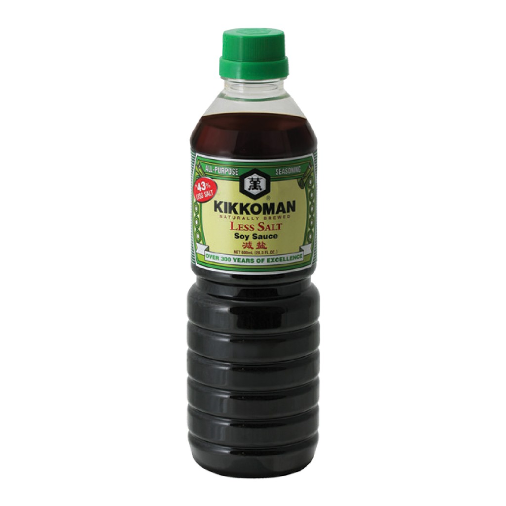 Nước tương ít muối 43 % hiệu Kikkoman 600ml
