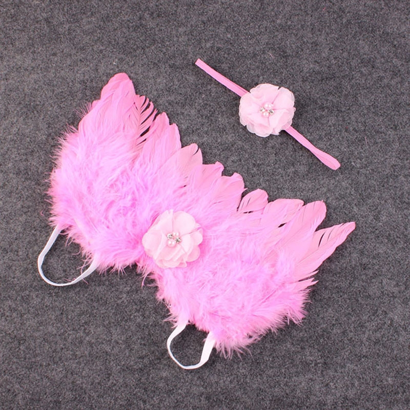 Bộ băng đô hoa + cánh thiên thần dùng chụp ảnh cho bé gái