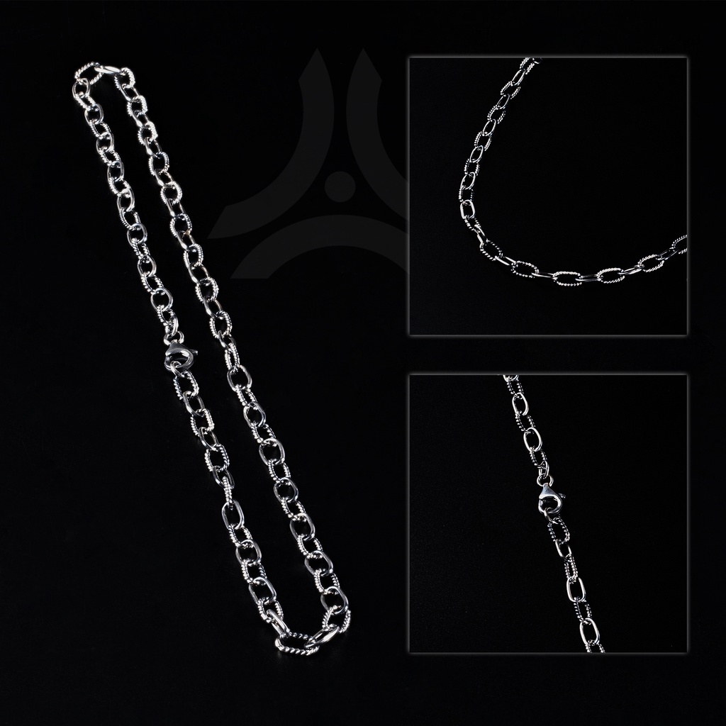 Dây chuyền bạc S925 Helios Silver - Bộ sưu tập sợi dây chuyền trơn đơn giản cá tính  phối mặt dây chuyền Helios