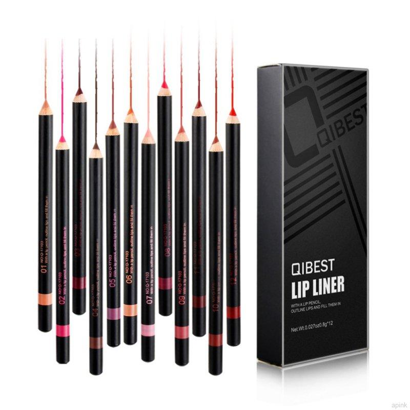 (Hàng Mới Về) Set 12 Chì Kẻ Viền Môi Lâu Trôi Không Thấm Nước Bioaqua | BigBuy360 - bigbuy360.vn