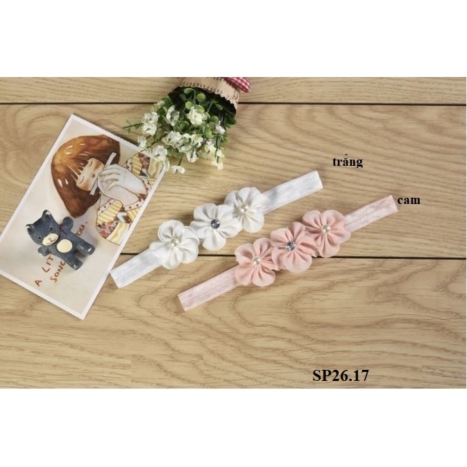 PK82 Băng đô hoa bản nhỏ xinh bé gái/Turban Chun Co Giãn Tốt Không Lằn Đầu Cho Bé Sơ Sinh Đến 2 Tuổi