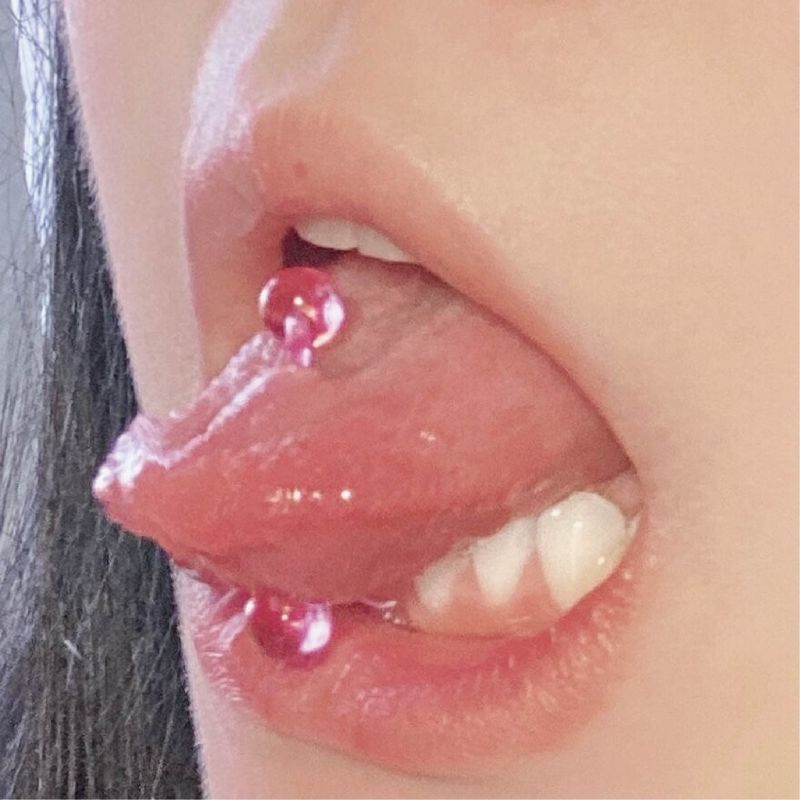 KHUYÊN LƯỠI NHIỀU MÀU - Khuyên Lưỡi Thép Y Tế Không Gỉ - Khuyên xỏ lưỡi