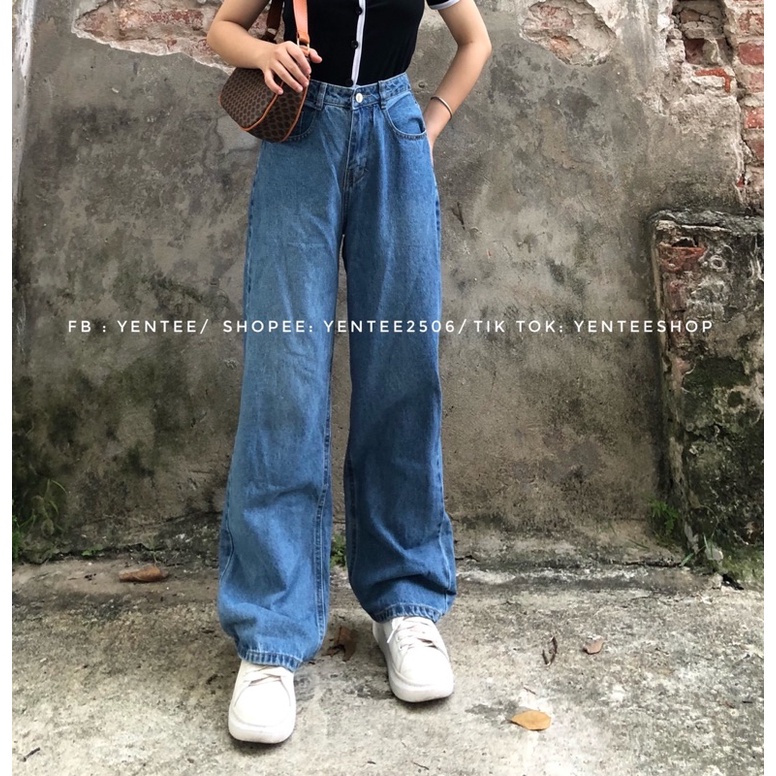 Quần ống rộng xanh (loại1)