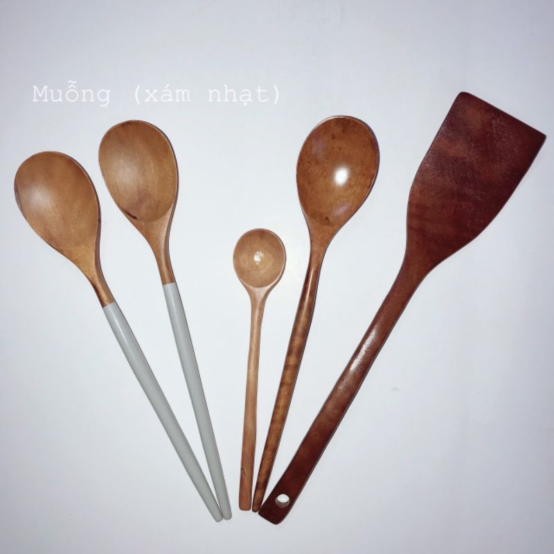 [ NHIỀU MÀU] Set Muỗng thìa đũa gỗ ăn cơm - Hàng VNXK HÀN NHẬT- Đũa gỗ phong cách Hàn Nhật