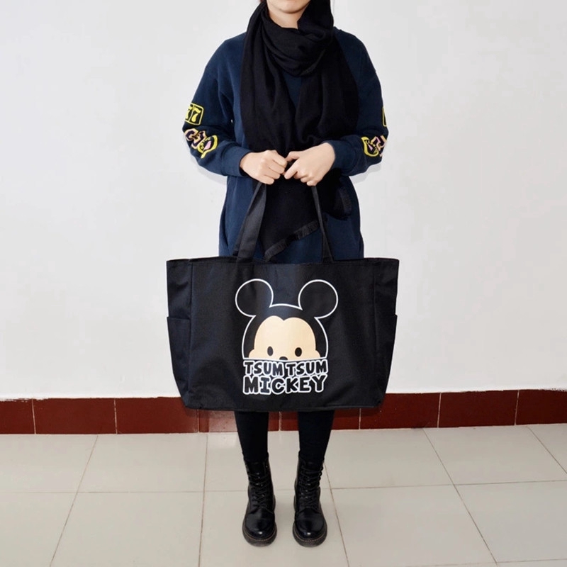Túi Xách Cỡ Lớn Bằng Vải canvas Chống Thấm Nước Họa Tiết Hoạt Hình Mickey KN3304