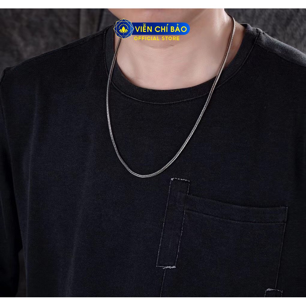 Dây chuyền bạc nam kết vuông chất liệu bạc Thái 925 phụ kiện trang sức Viễn Chí Bảo D100033