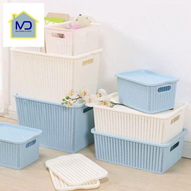 Rổ đựng đồ có nắp kiểu Hàn Quốc