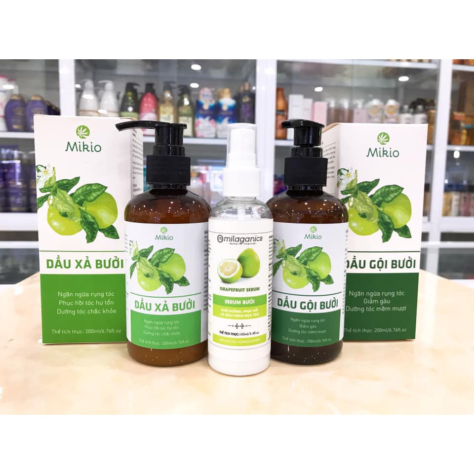 Combo Bộ 3 Sản Phấm Ngăn Rụng Kích Thích Mọc Tóc MILAGANICS Chính Hãng Công Ty