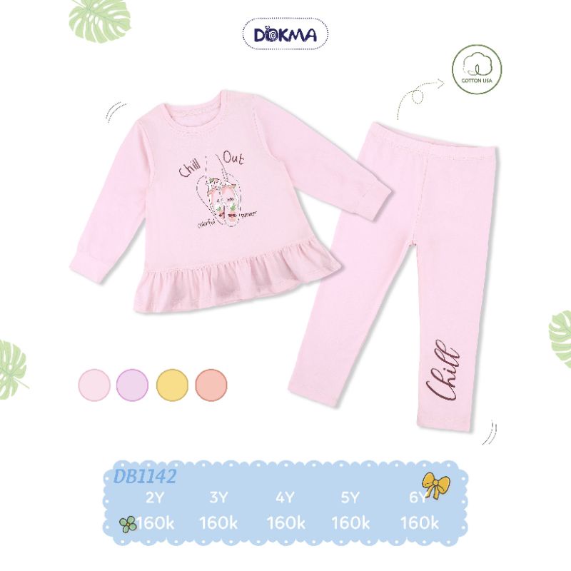 Bộ dài tay bé gái Dokma 3-7Y mã DB1142, DB1813