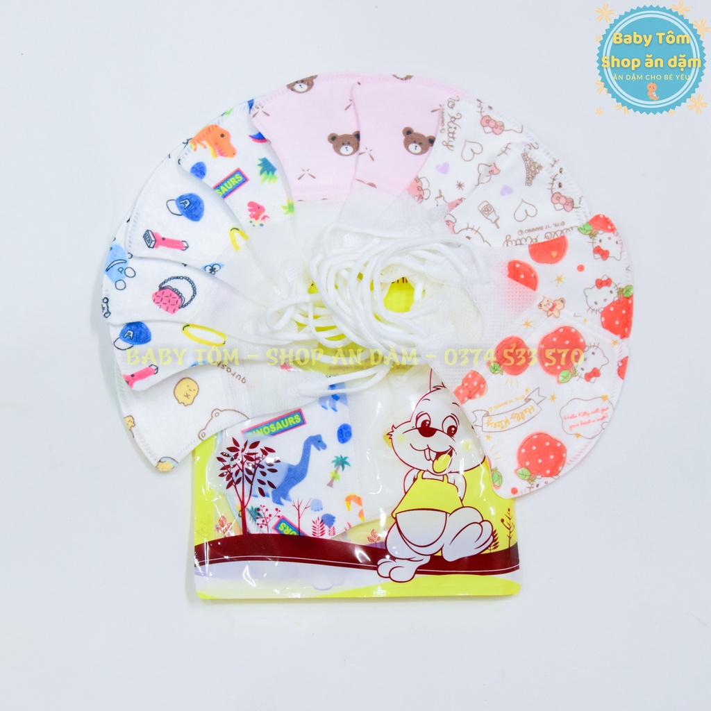 Combo 5 chiếc khẩu trang cho em bé NPP Baby Tôm