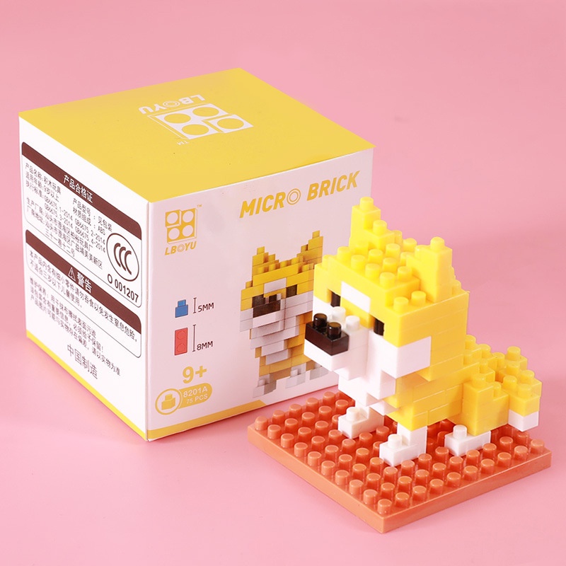 Đồ chơi lắp ráp nano BP MART hình rùa/hươu cao cổ/cáo/ngựa tự ráp thủ công dành cho bé