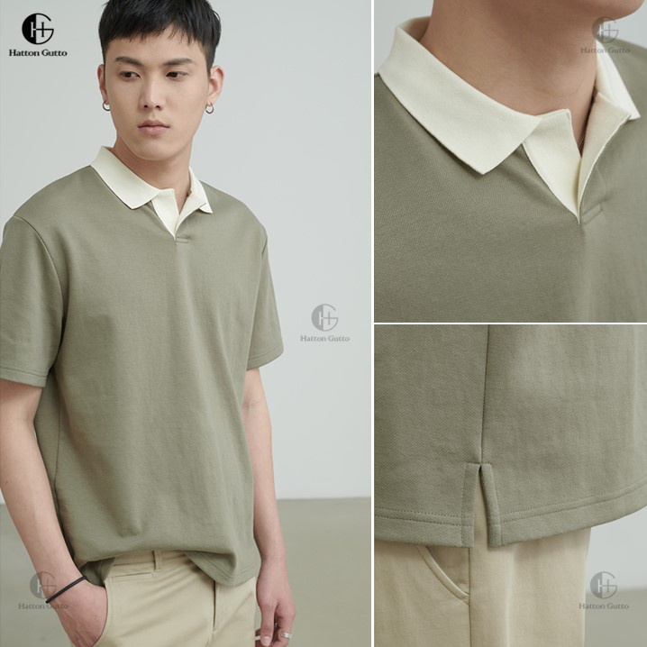 Áo polo Tay Ngắn Phong Cách Hàn Quốc Thời Trang Mùa Hè Cho Nam