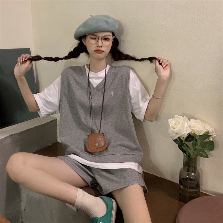 Bộ thun Hàn Quốc ngắn tay phiên bản mới