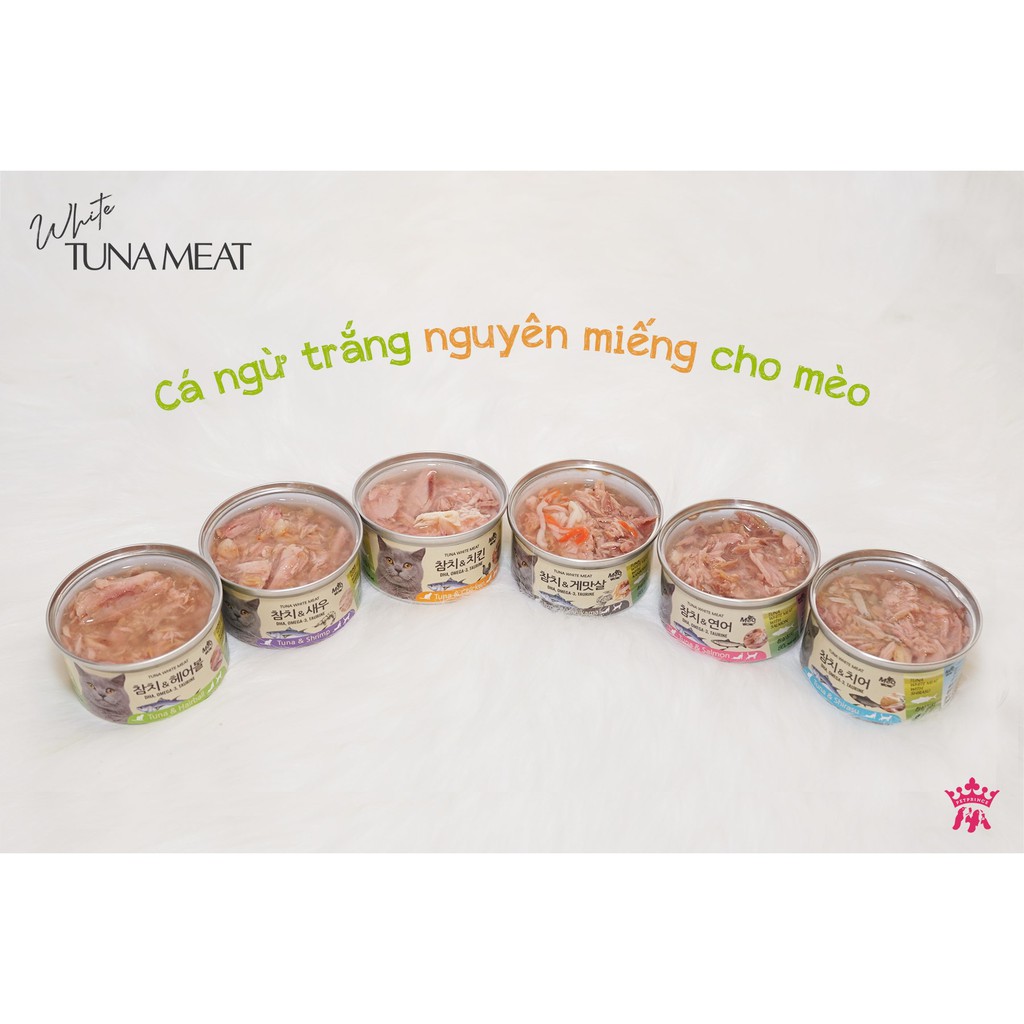 Súp Cá ngừ thịt trắng Tuna White Meat nguyên miếng đóng hộp cho mèo Meowow - HÀN QUỐC [HÀNG CHÍNH HÃNG]