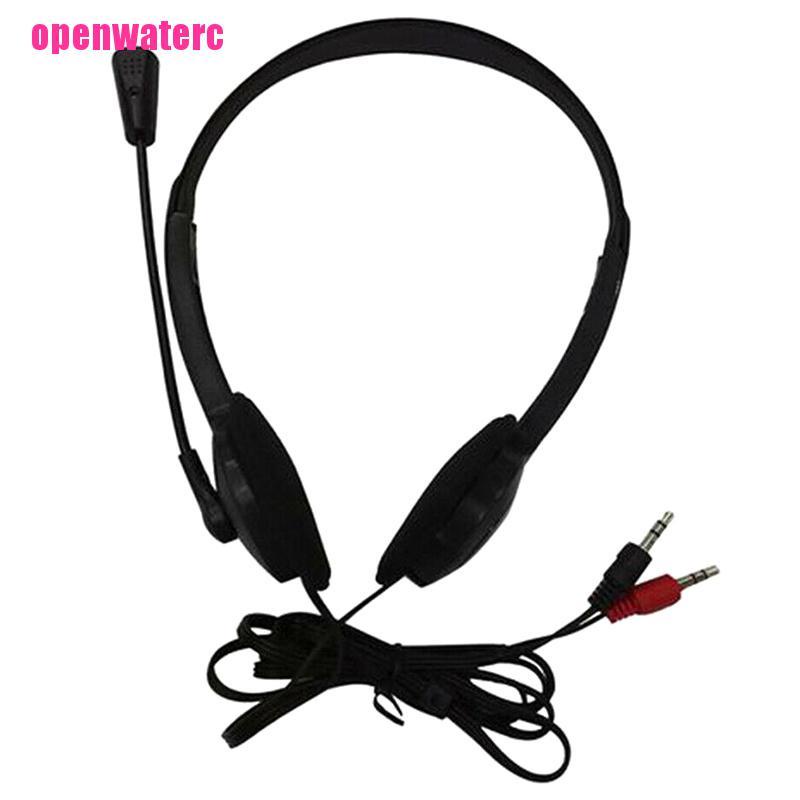 OPE For PC Laptop 3.5mm Wired Over-Ear Headphone Stereo Headset with Microphone