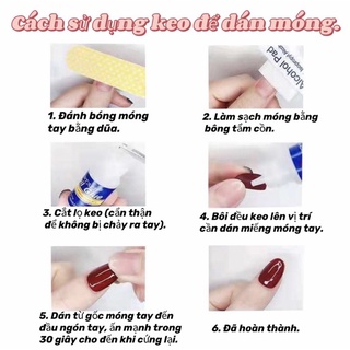 Móng tay giả, móng úp kèm keo dán