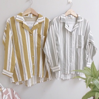 Áo sơmi sọc oversize