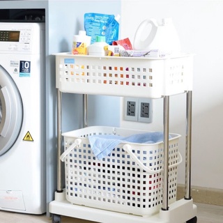 Kệ giặt INOCHI Nachi di động có bánh xe kệ nhựa để đồ, quần áo 2 tầng