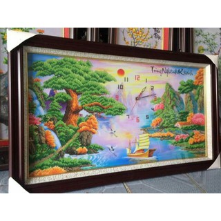 (THANH LÝ) TRANH ĐÍNH ĐÁ ĐỒNG HỒ (TRANH CHƯA ĐÍNH)