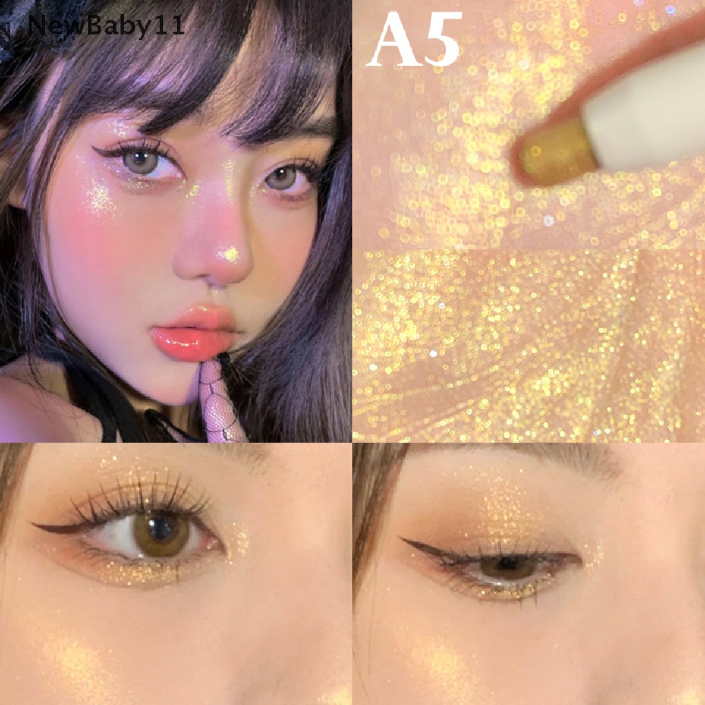 1 Bút Chì Kẻ Mắt Màu Trắng Ánh Ngọc Trai Lấp Lánh Trang Điểm Lâu Trôi