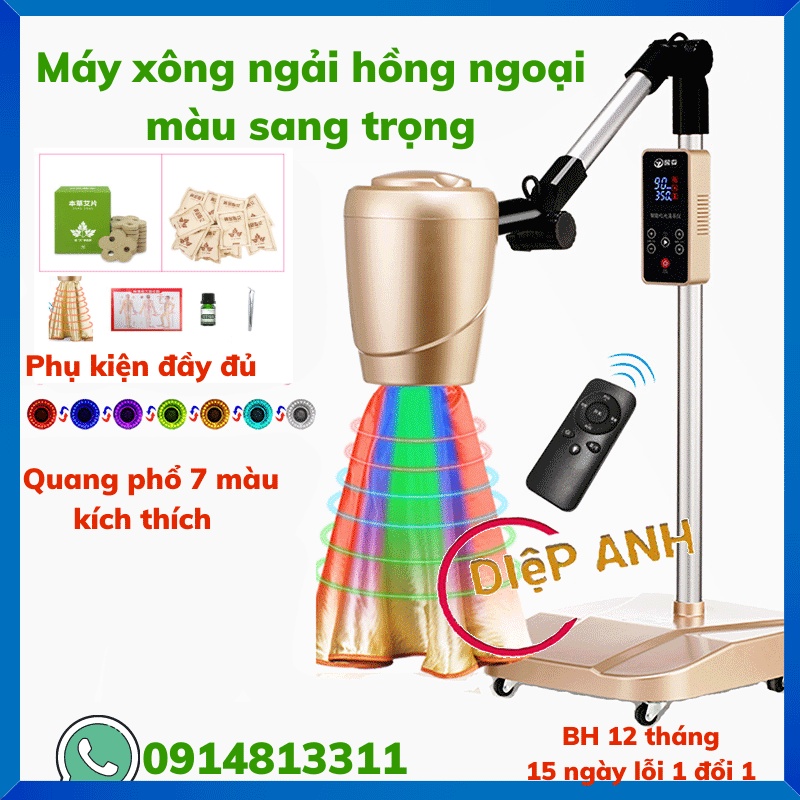 Máy xông ngải hồng ngoại- đèn xông ngải quang phổ 7 màu