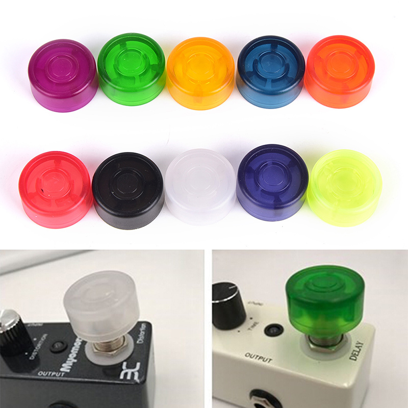 Newsmallbrains 10 pcs Footswitch Topper Random Color Plastic Bumpers For Guitar Effect Pe NSB