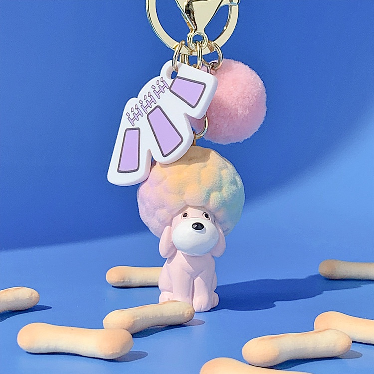Móc khóa Chó Đầu Xù Chachacha siêu dễ thương, chắc chắn, màu sắc sặc sỡ Hàng Loại 1