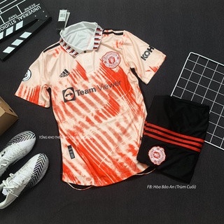 Bộ Quần Áo Đấu CLB manchester United 2023 Màu Loang-Vải Gai thái chuẩn áo thi đấu