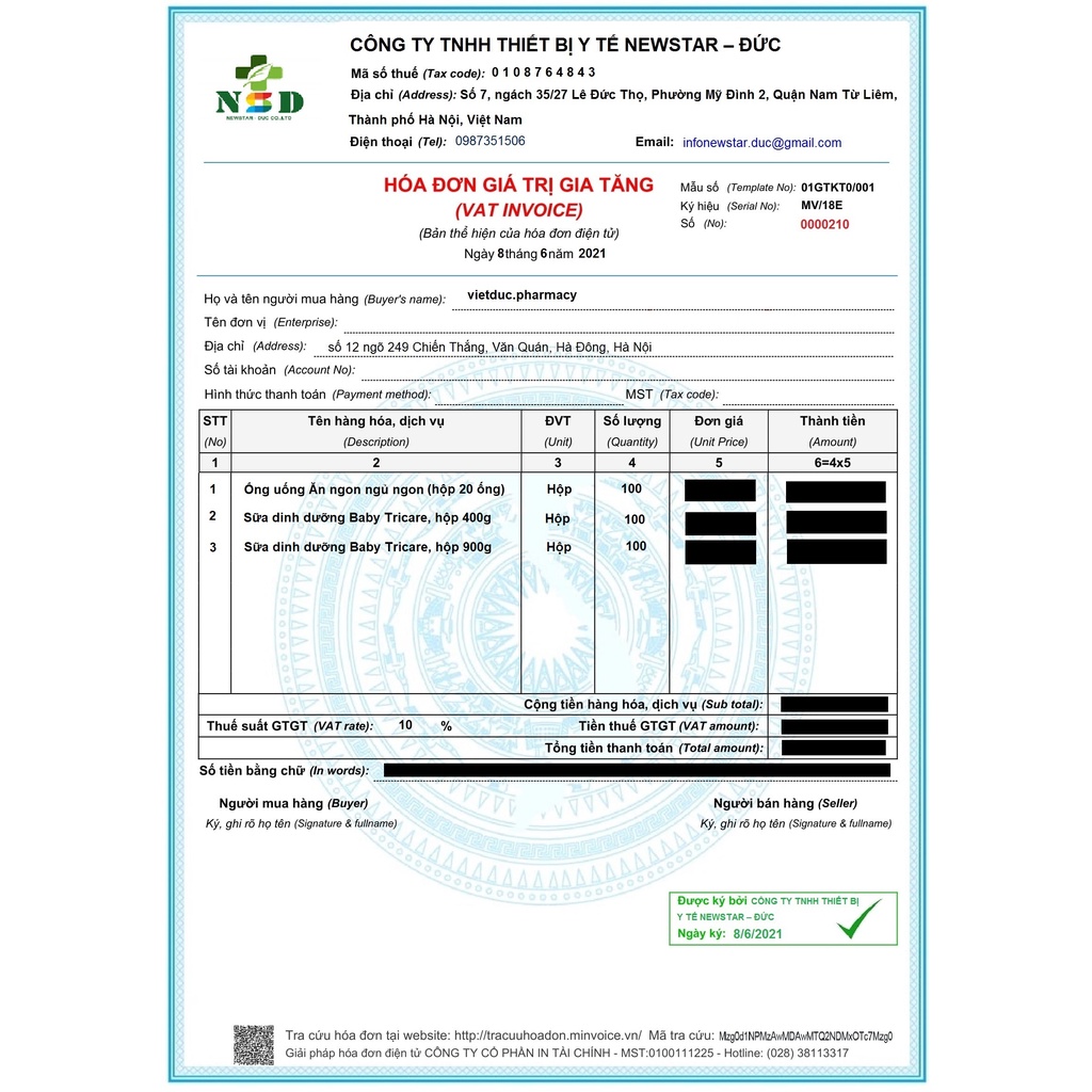 Sữa bột nguyên kem Baby Tricare hộp 400-900g, giúp phát triển trí não, cân bằng hệ vi sinh đường ruột cho bé