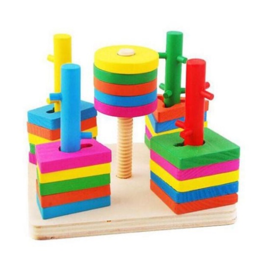 Thả hình, luyện tay luồn cọc luyện tập sự khéo léo cho bé