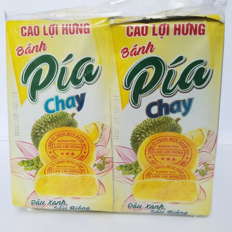 Bịch 12 bánh pía chay đậu xanh sầu riêng