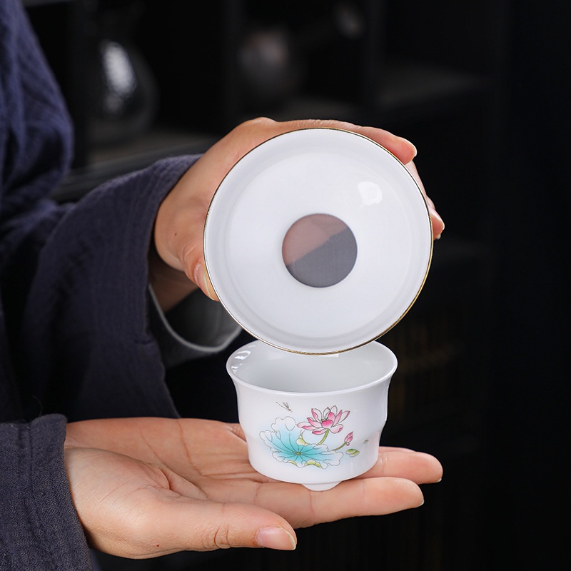 Lọc Trà, Lược Trà Bằng Sứ Trắng Thanh Khiết