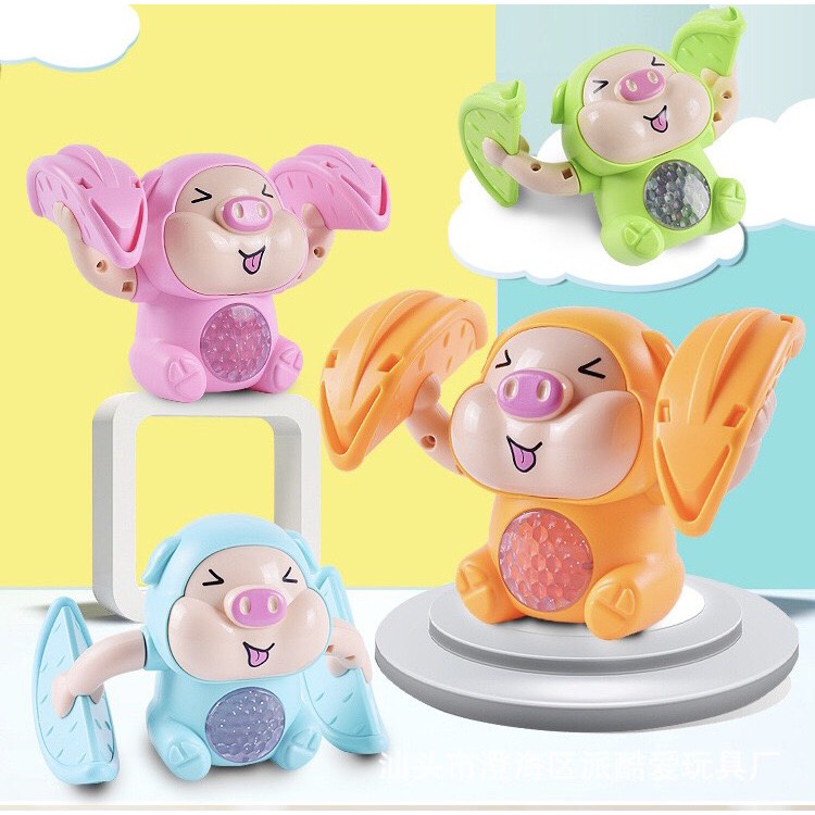 Đồ Chơi Lợn Nhào Lộn 360° Có Cảm Biến Giọng Nói, Chạm Tay cho bé