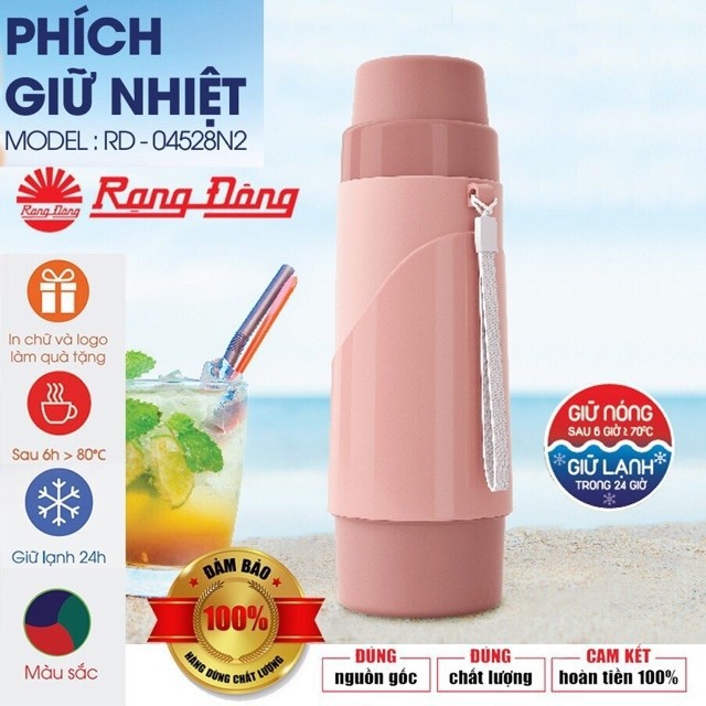 Phích Nước Cầm Tay, mini, Rạng Đông 450ml Giữ Nhiệt 24 giờ