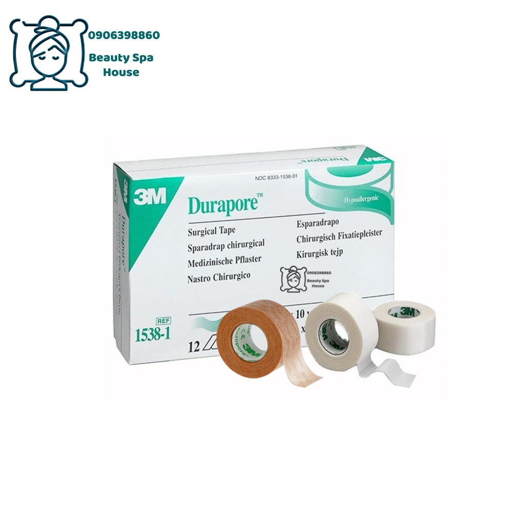 Surgical tape - Băng keo giấy lụa y tế 3M Durapore Micropore dán vết thương 2.5cm 1.25cm Micropore