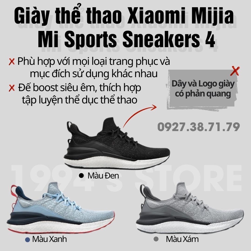 CÓ SẴN Giày thể thao Xiaomi Mijia Mi Sports Sneakers 4 Ver 2022 - Đế Boost
