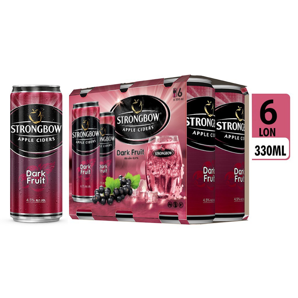 Nước trái cây lên men Strongbow cider lốc 6 lon 330ml